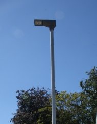 Blick auf einer Straßenbeleuchtung