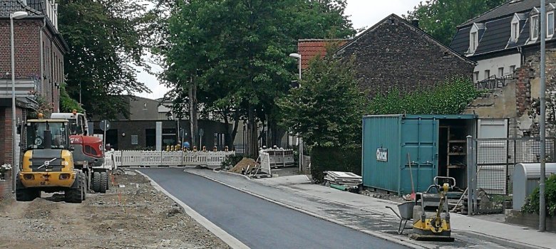 Sicht auf die Baustelle Westwall