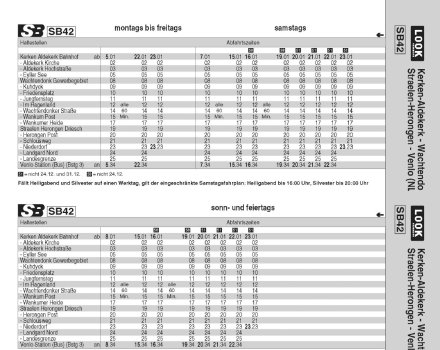 Fahrplan SB42