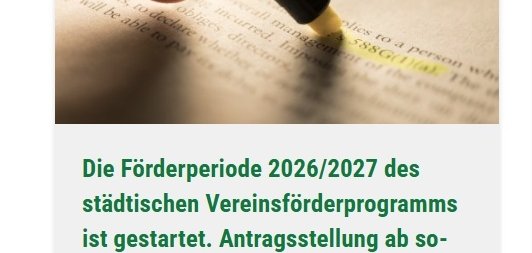 Start Förderperiode