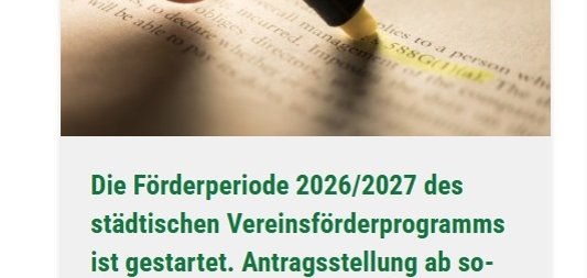 Start Förderperiode