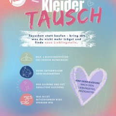 Mädchenabend (A3 Druckversion) - Kleidertauschparty Plakat mit Informationen zum Kleidertausch
