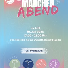 Mädchenabend (A3 Druckversion) - Mädchenabend 2026 Plakat mit Informationen zur Mädchenabend