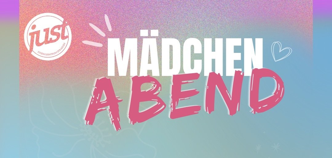 Plakat mit Informationen zur Mädchenabend