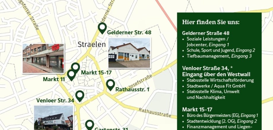 Übersicht Interimslösungen Rathausumbau